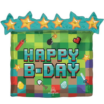 Game Pixel Party Birthday Balloon
