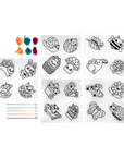 a collection of animals images with a set of string on the side