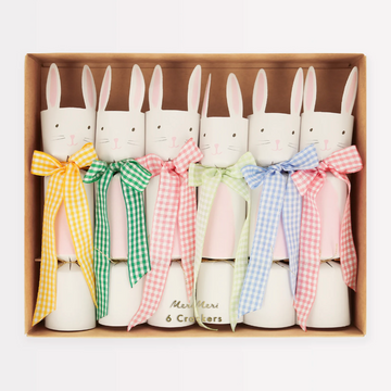 Gingham Bow Bunny Crackers