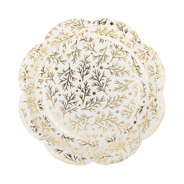 Gold Sprigs Paper Plate