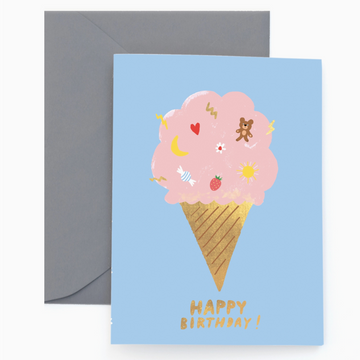 Good Vibrations Ice Cream Birthday Card