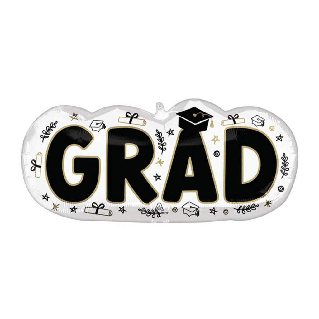 Grad Sketched Mylar Balloon | Oh Shiny! Balloons & Party, Pasadena