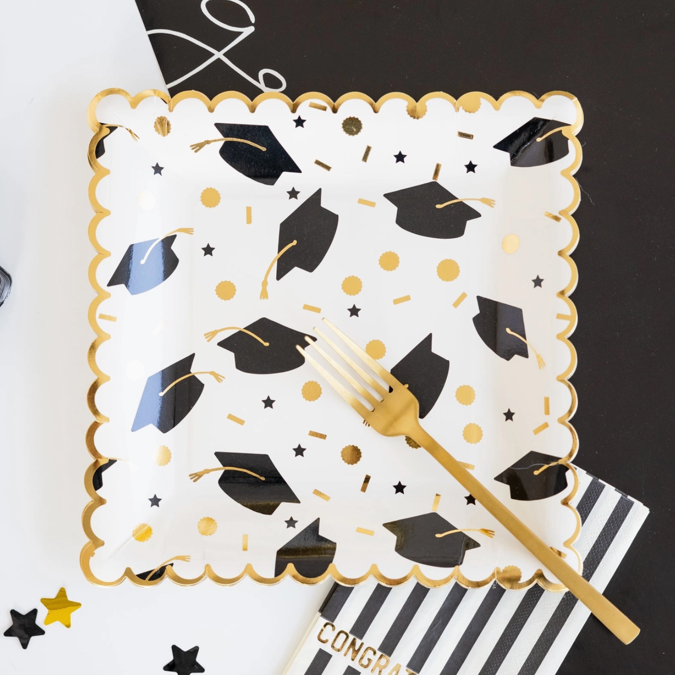 Graduation Cap Scatter Plates