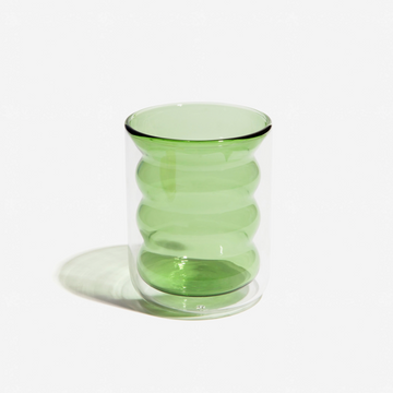 Green Double Wall Groovy Cup