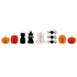 A set of 10 Halloween-themed honeycomb decorations, including characters such as a witch, a ghost, and a pumpkin with a face sticker.