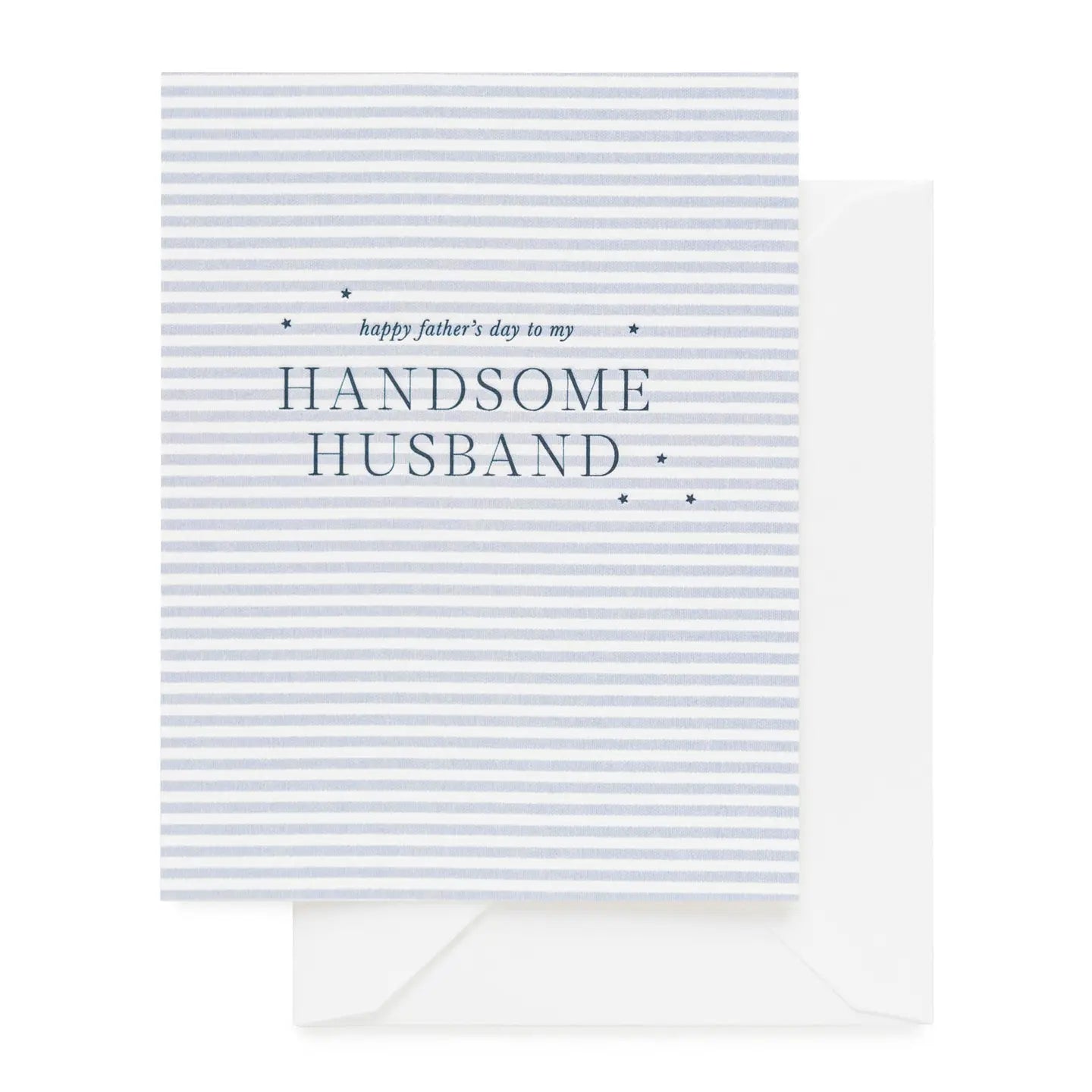 Greeting card with striped design and text for a husband on Father's Day