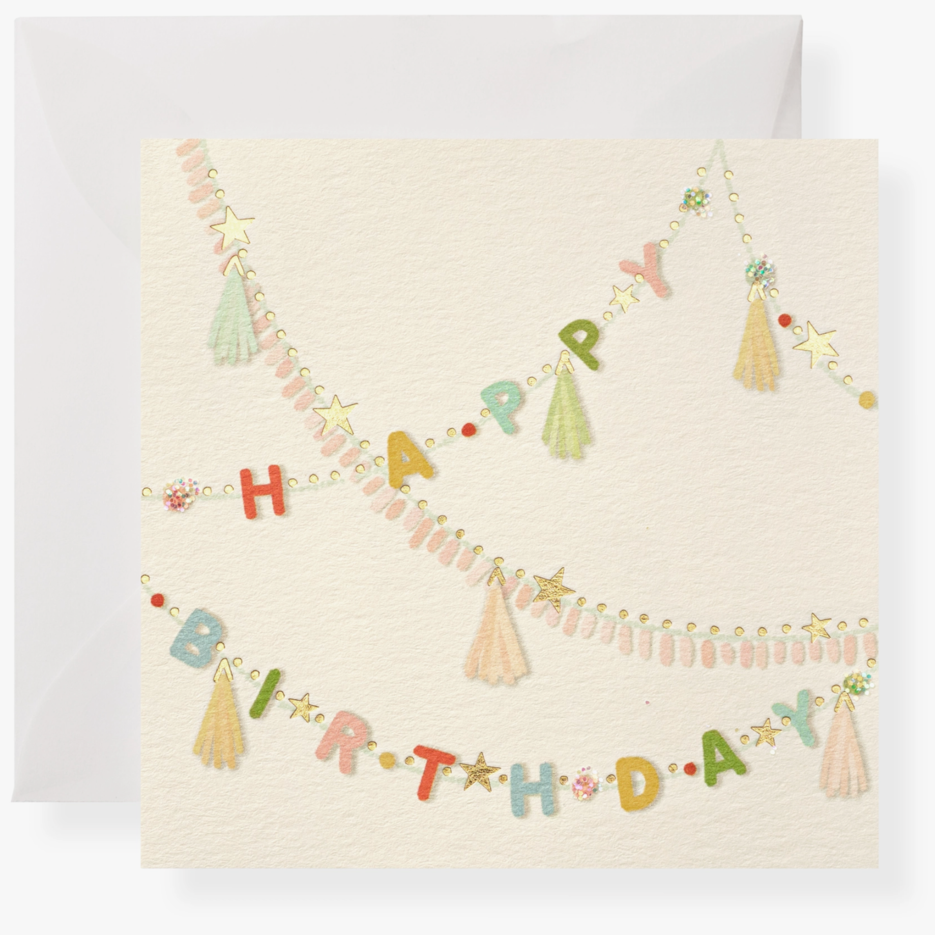 Happy Birthday Garland Mini Card