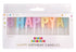 Packaged happy birthday candles with colorful letters on a white background