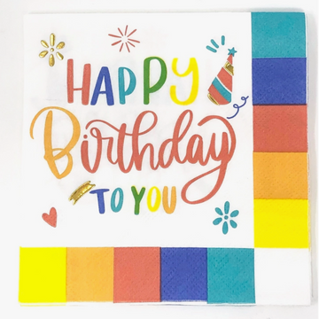 Happy Birthday To You Colorful Napkins