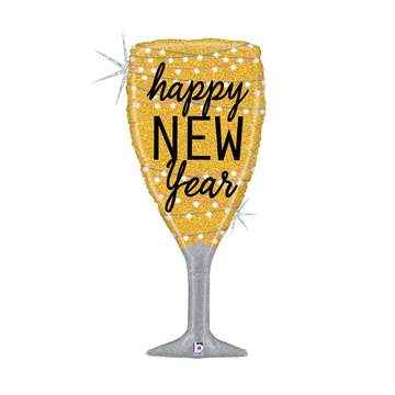Happy New Year Champagne Glass Balloon