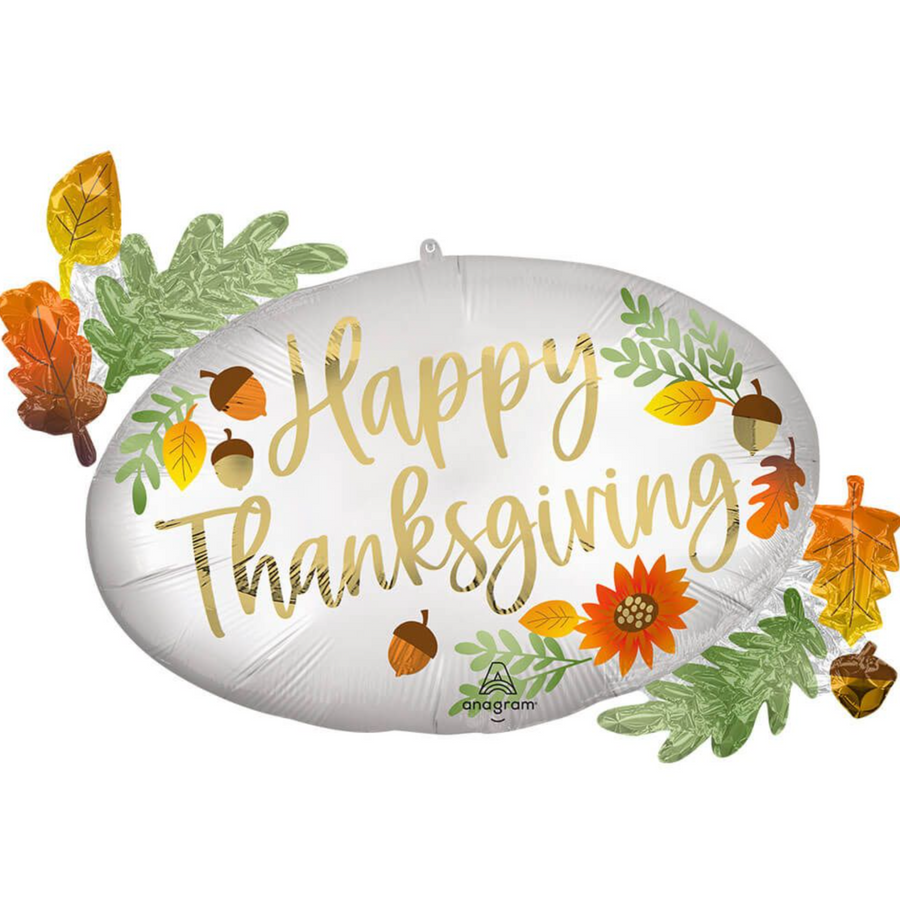 Happy Thanksgiving Oval Marquee Balloon