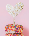 Heart Confetti Cake Topper