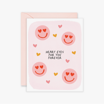 Heart Eyes Valentines Day Card