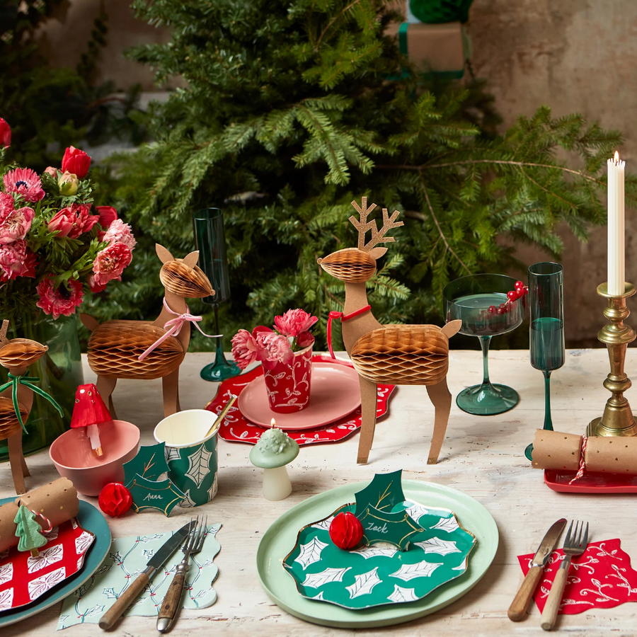 Holly Honeycomb Place Cards