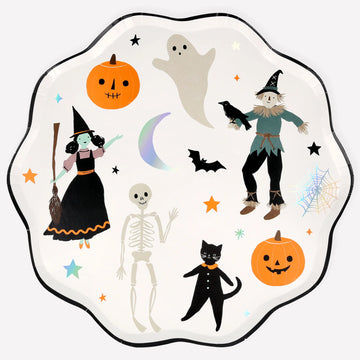 Holographic Icons Halloween Dinner Plates