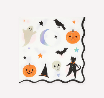 Holographic Icons Halloween Large Napkins