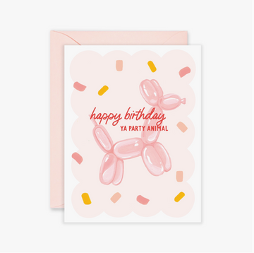 Inflatable Party Animal Birthday Card