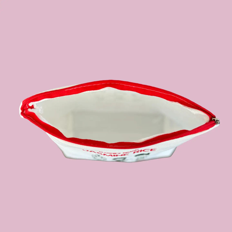 Jasmine Rice Zippered Canvas Pouch