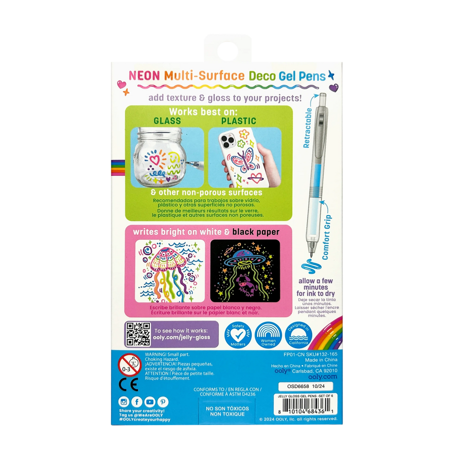Jelly Gloss Neon Multi-Surface Deco Gel Pens