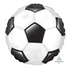 Jumbo soccer mylar balloon on white background