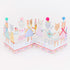 Birthday pop up card with cartoon cat designs on a white background