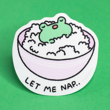 Let Me Nap Frog Sticker