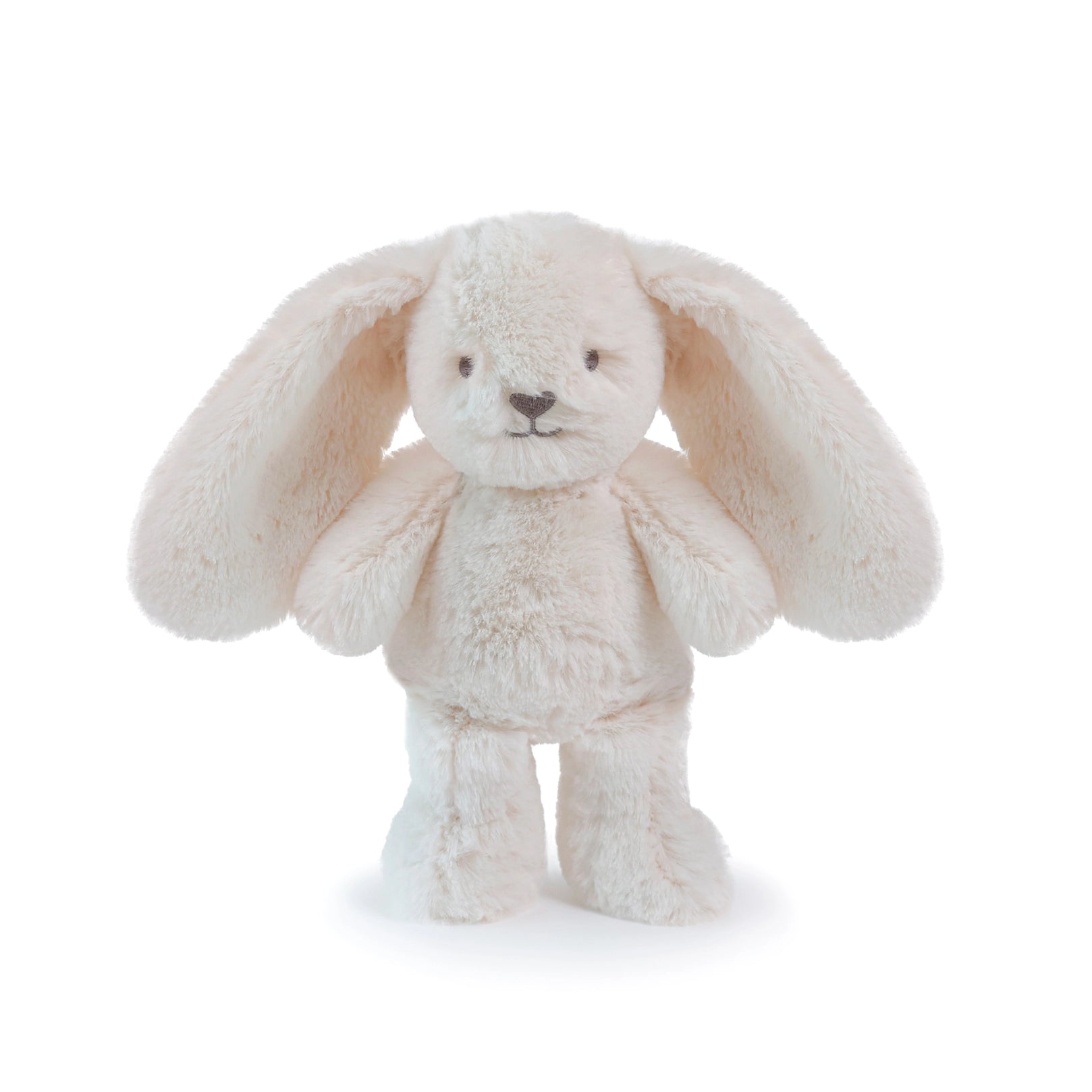 Plush bunny toy on a white background