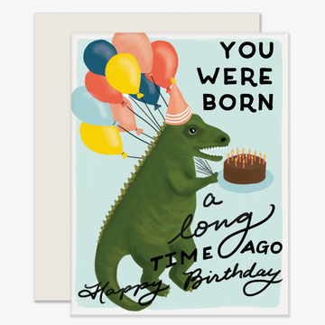 Long Time Ago Dino Birthday Card