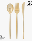 Matrix Style Gold Cutlery Set