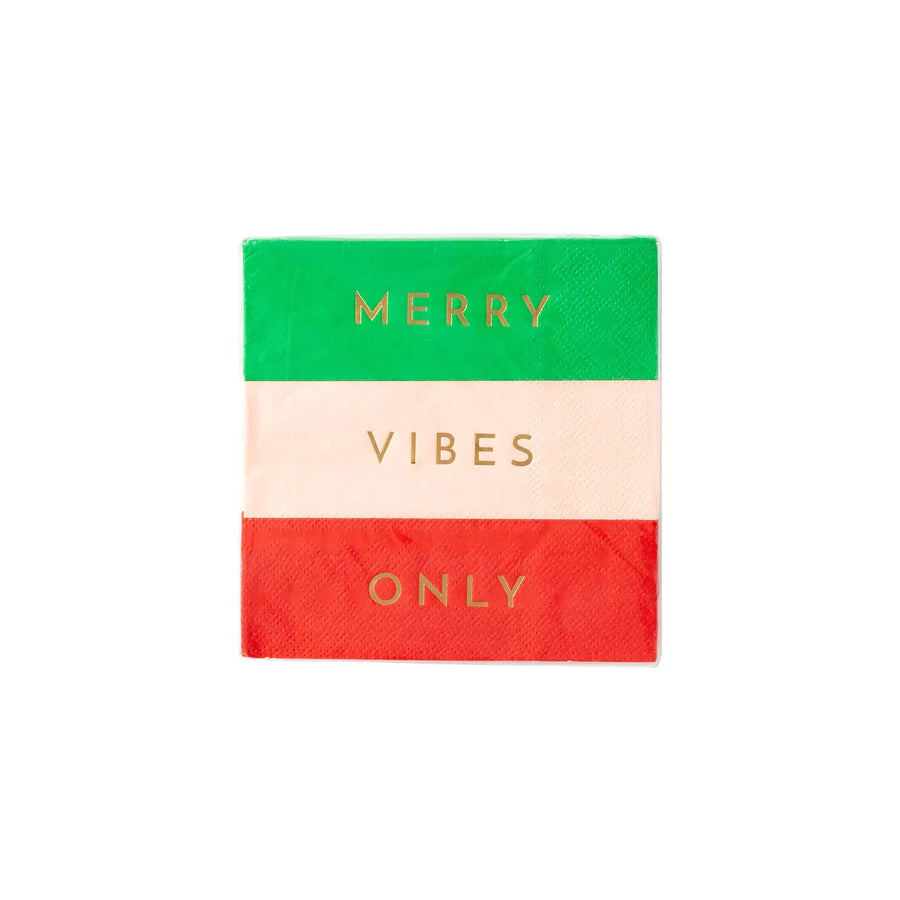 Merry Vibes Only Cocktail Napkins