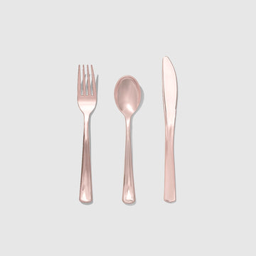 Metallic Rose Gold Cutlery