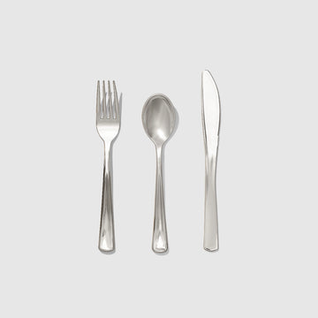 Metallic Silver Cutlery