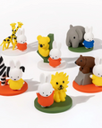 set of 6 vinyl figurines of miffy and a zoo animal friend