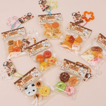Mini Bread Dessert Clear Pouch Keyring