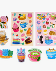 A set of cat themed stickers