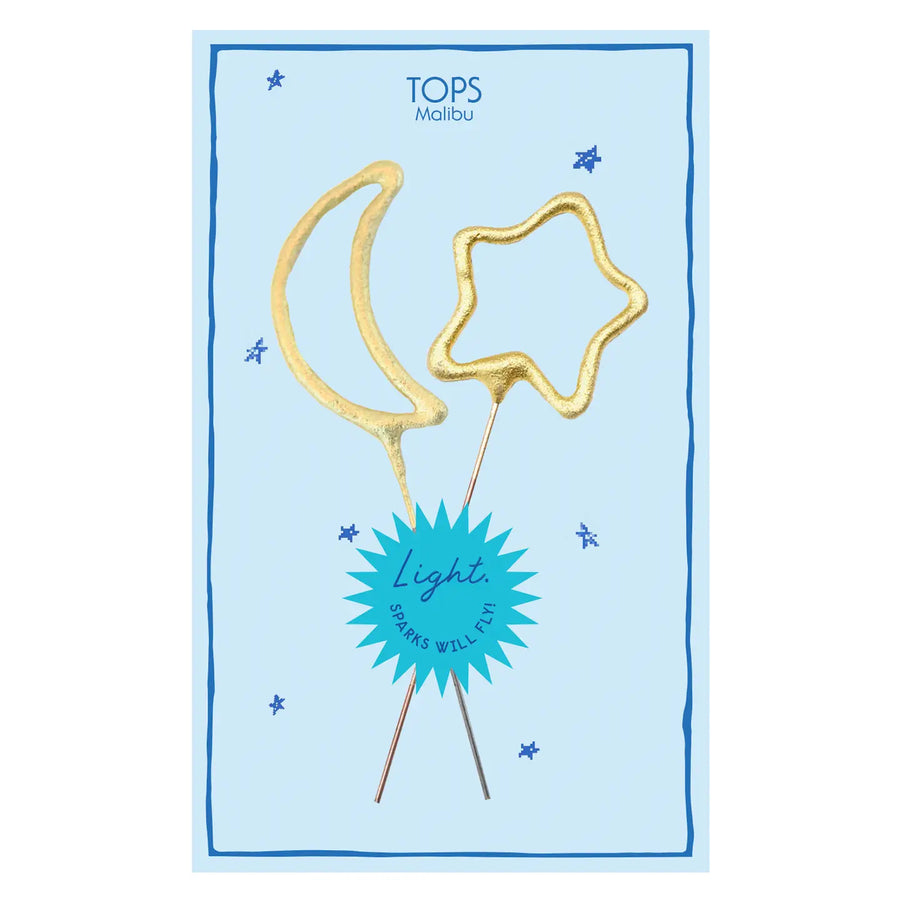 Mini Sparkler Candle Moon and Star Set