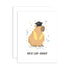graduation card featuring capybara wearing grad cap with text "nice cap, grad!"