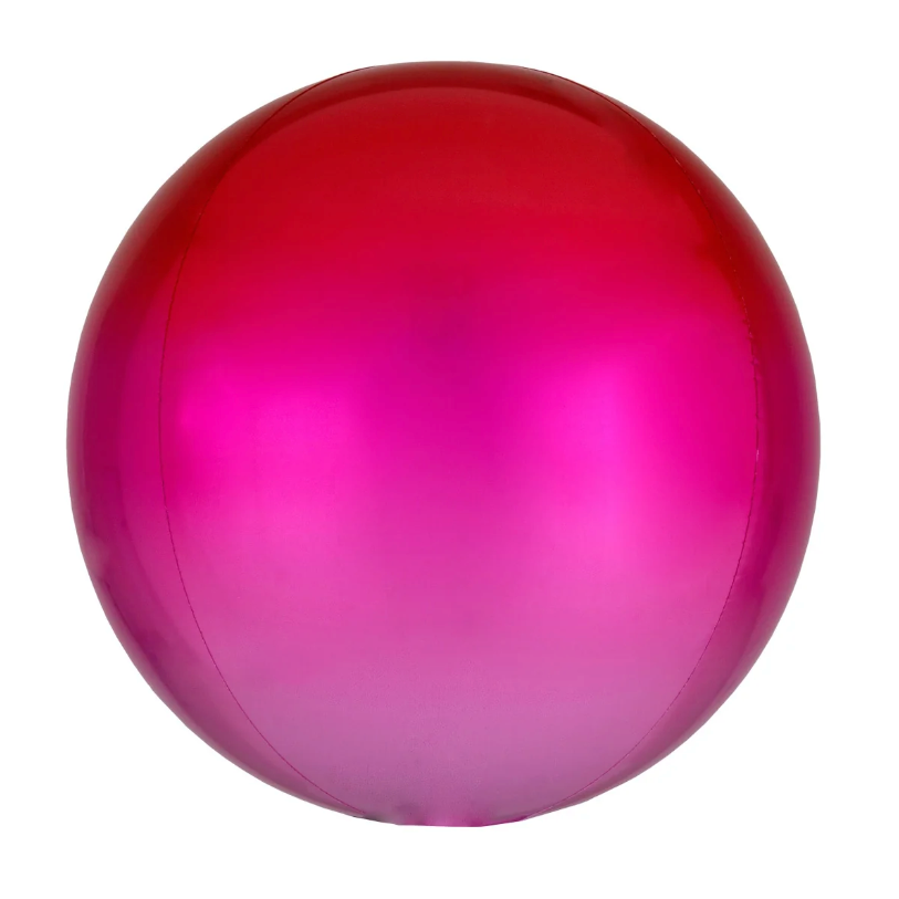 Ombre Red-Pink Orb Balloon