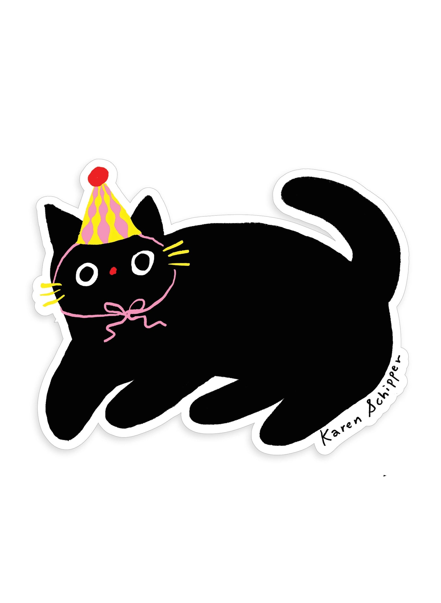 Party Cat Sticker Party Cat Sticker | Oh Shiny! Balloons & Party, Pasadena