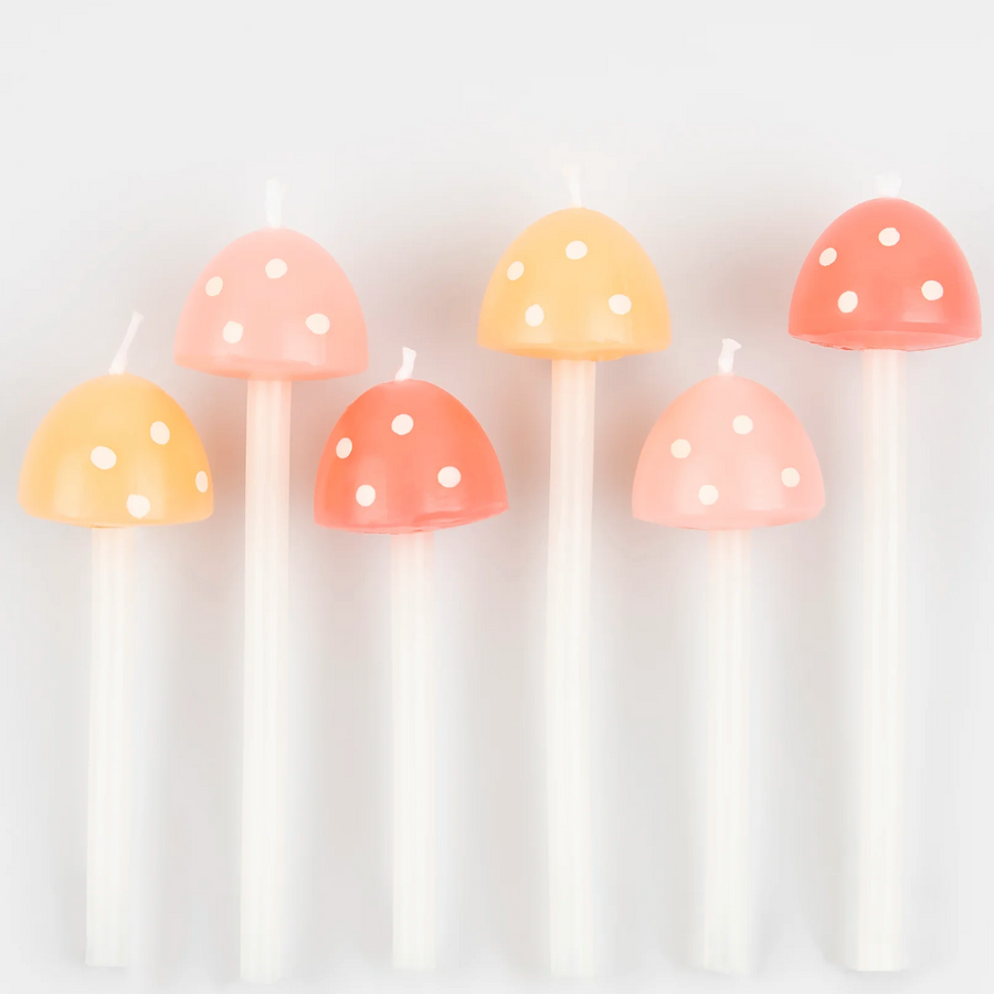 Pastel Mushroom Candles