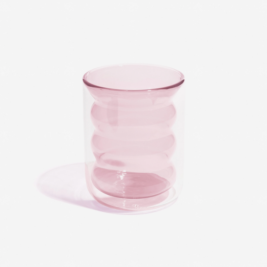 Pink Double Wall Groovy Cup