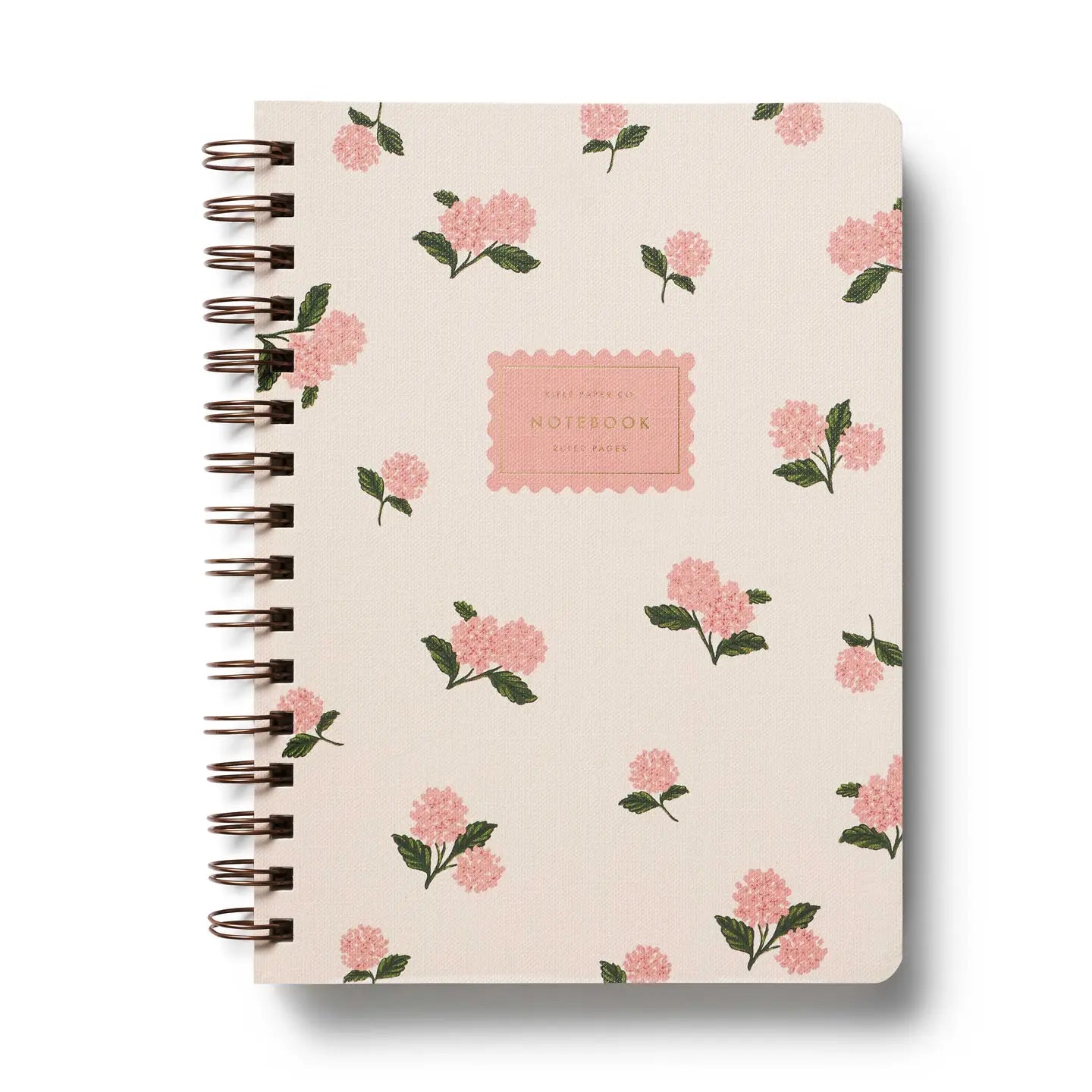 Notebook with floral pattern on beige cover