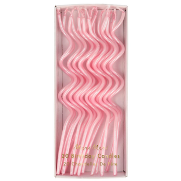 Pink Swirly Candles