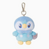 Plush keychain of pokemon character piplup on a white background