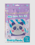 Packaging of Pretty Panda DIY Gem Art Kit with a visual of a panda face made of gems, gem trays, and wax pencil included.