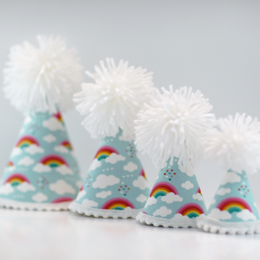Rainbow Cloud Pet Party Hat
