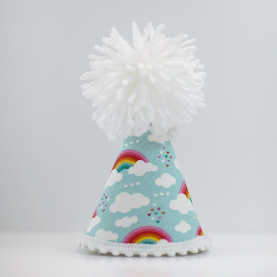 Rainbow Cloud Pet Party Hat