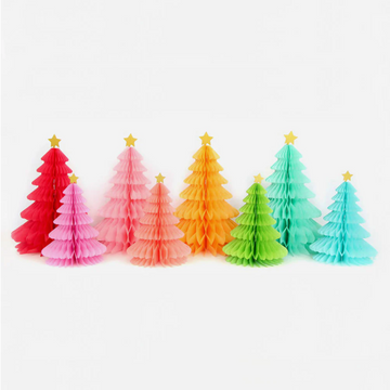 Rainbow Honeycomb Christmas Tree Set
