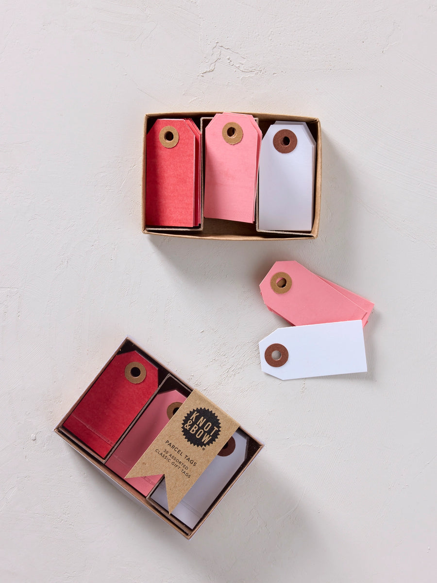 Red Mix Parcel Tag Trio