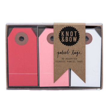 Red Mix Parcel Tag Trio